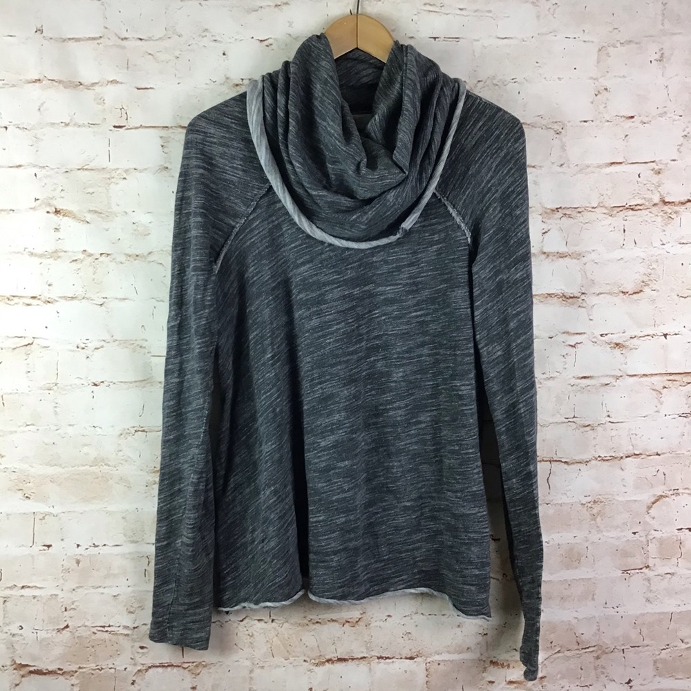 Free People Beach Cocoon Pullover Sweater Gray Cowl Neck Sweatshirt medium